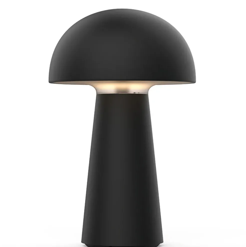 Lampe champignon noir h22.5cm - Visby