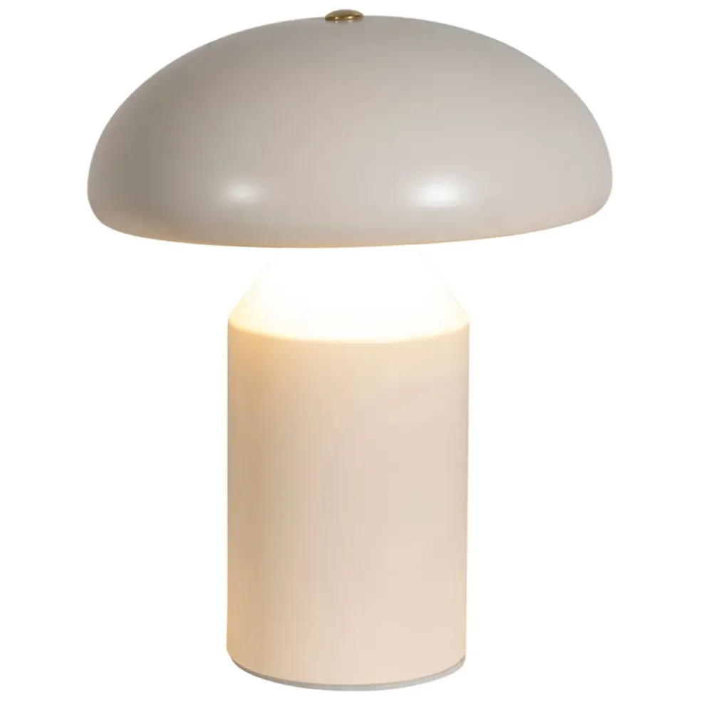 Lampe champignon tactile en fer blanc h23cm - Arty