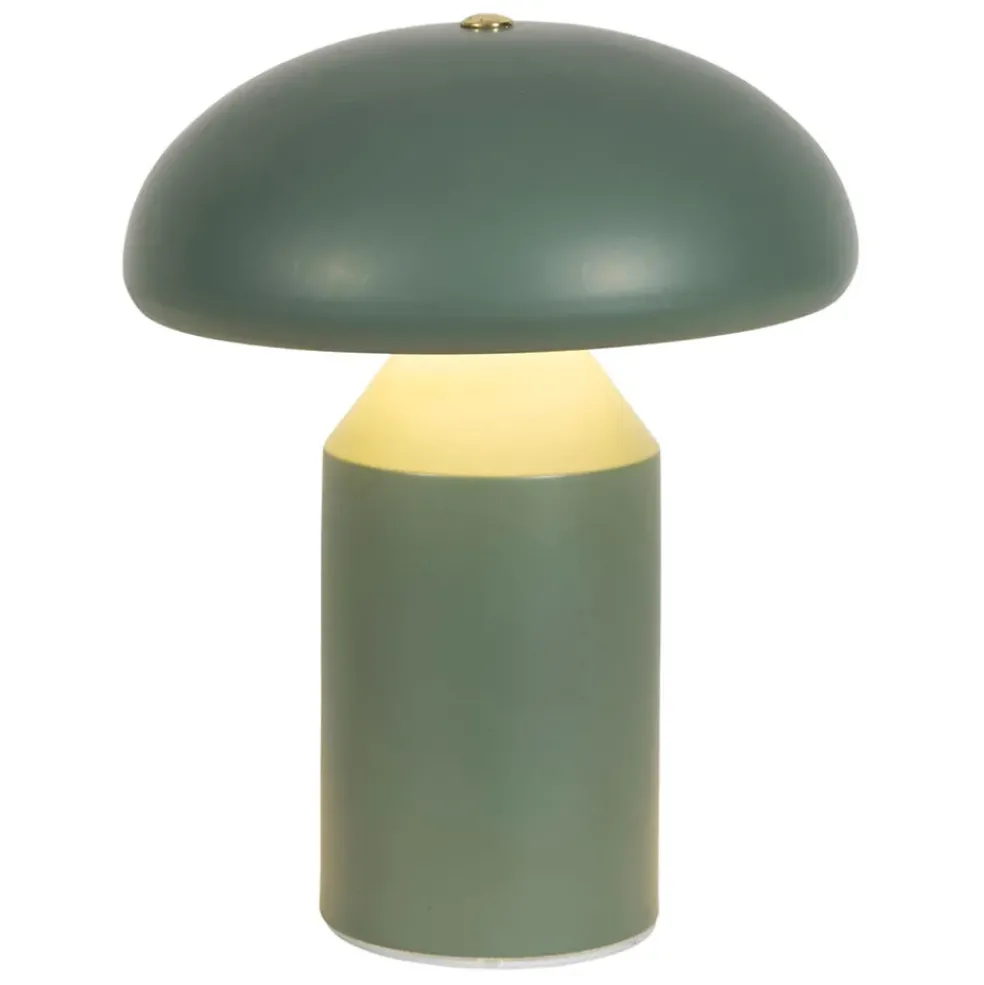 Lampe champignon tactile en fer vert h23cm - Arty