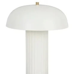 Lampe champignon vintage en fer h38cm blanc - Arty
