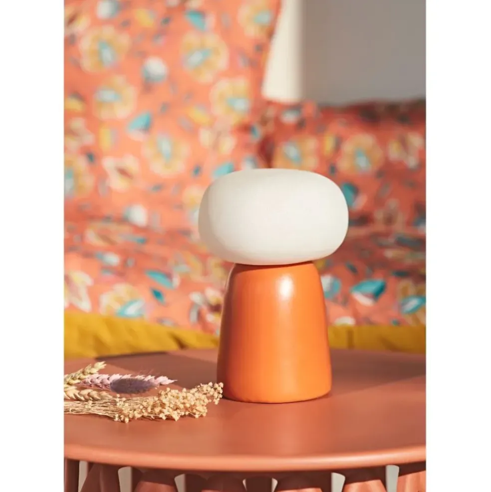 Lampe de table solaire pèche - Meringue