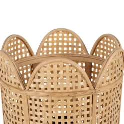 Lampe en bambou et sapin naturel h30cm - Ladret