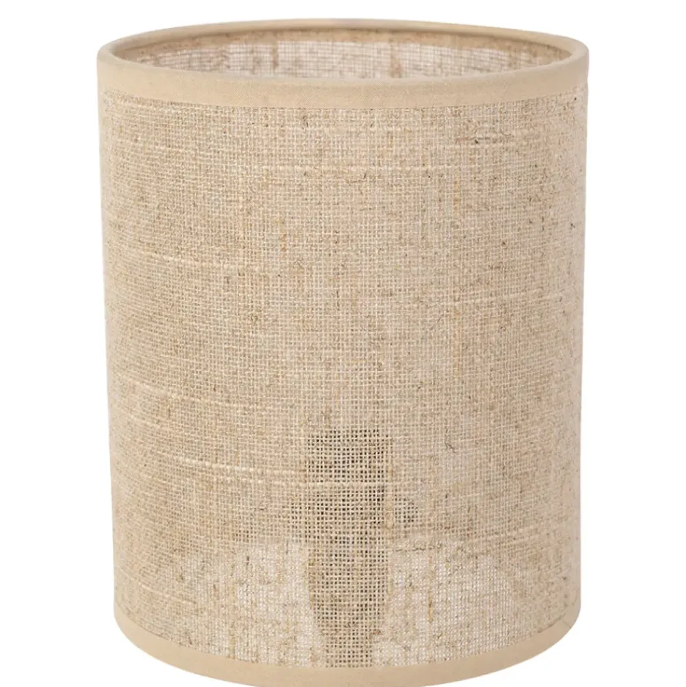 Lampe en céramique écru et lin naturel - Jadea
