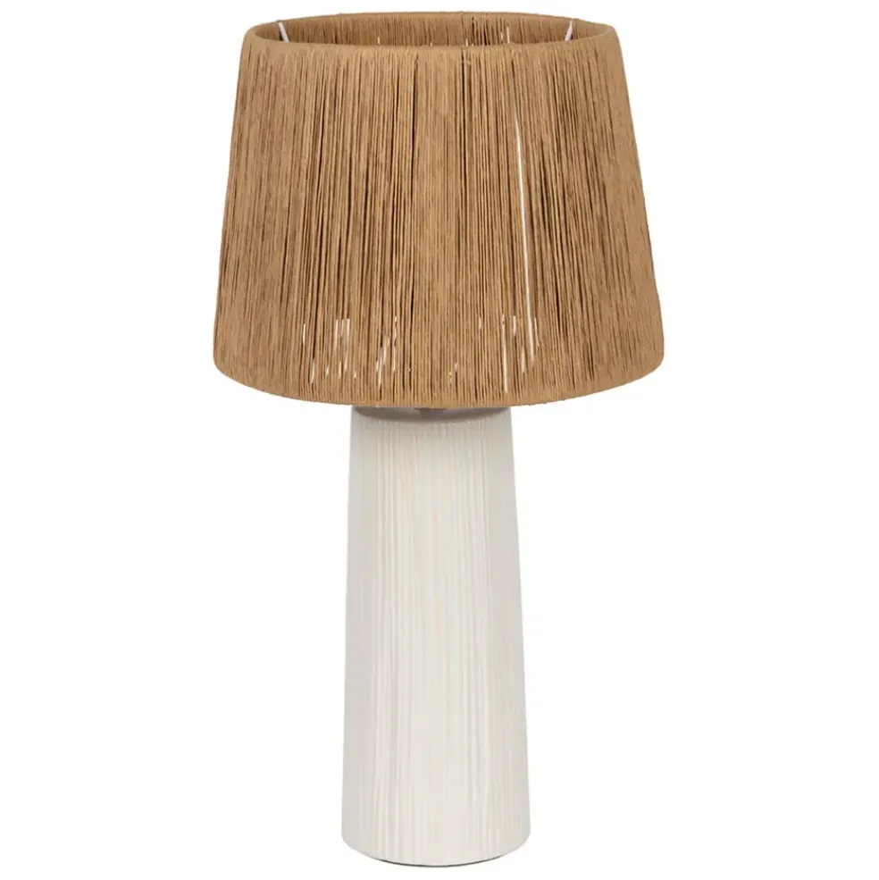 Lampe en céramique écru h48cm - Lignes