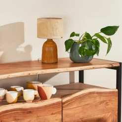 Lampe en céramique curry h28cm - Essencia