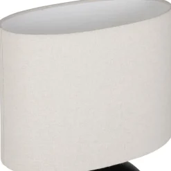 Lampe en céramique ecru et coton noir h45cm - Organic