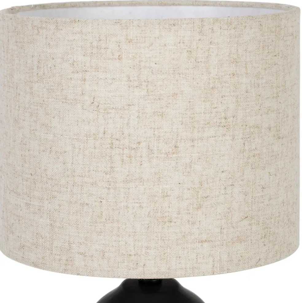Lampe en céramique et coton noir h41cm - Figura