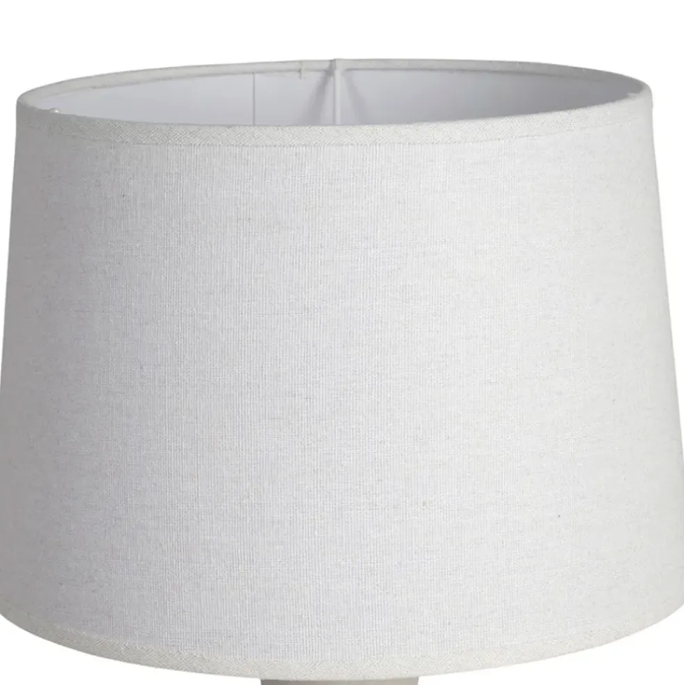 Lampe en céramique et lin écru h52cm - Klosen