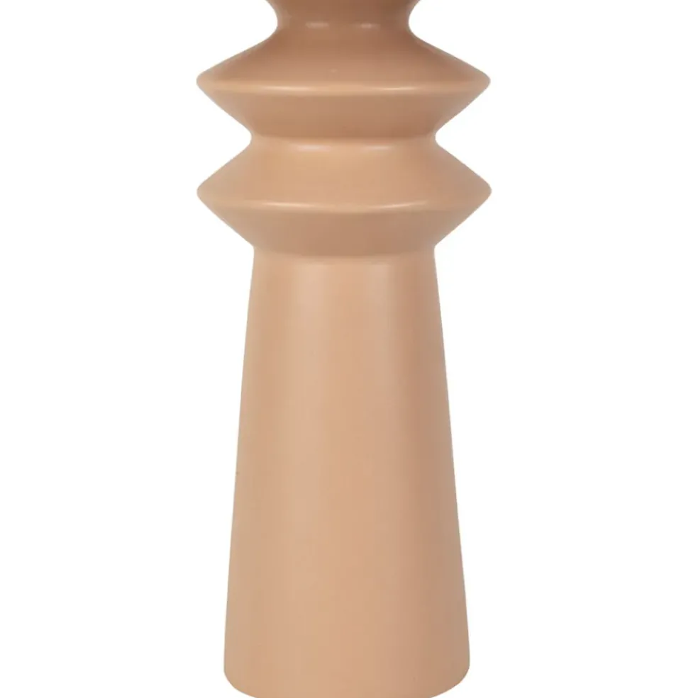 Lampe en céramique et papier naturel et nude h44cm - Opale
