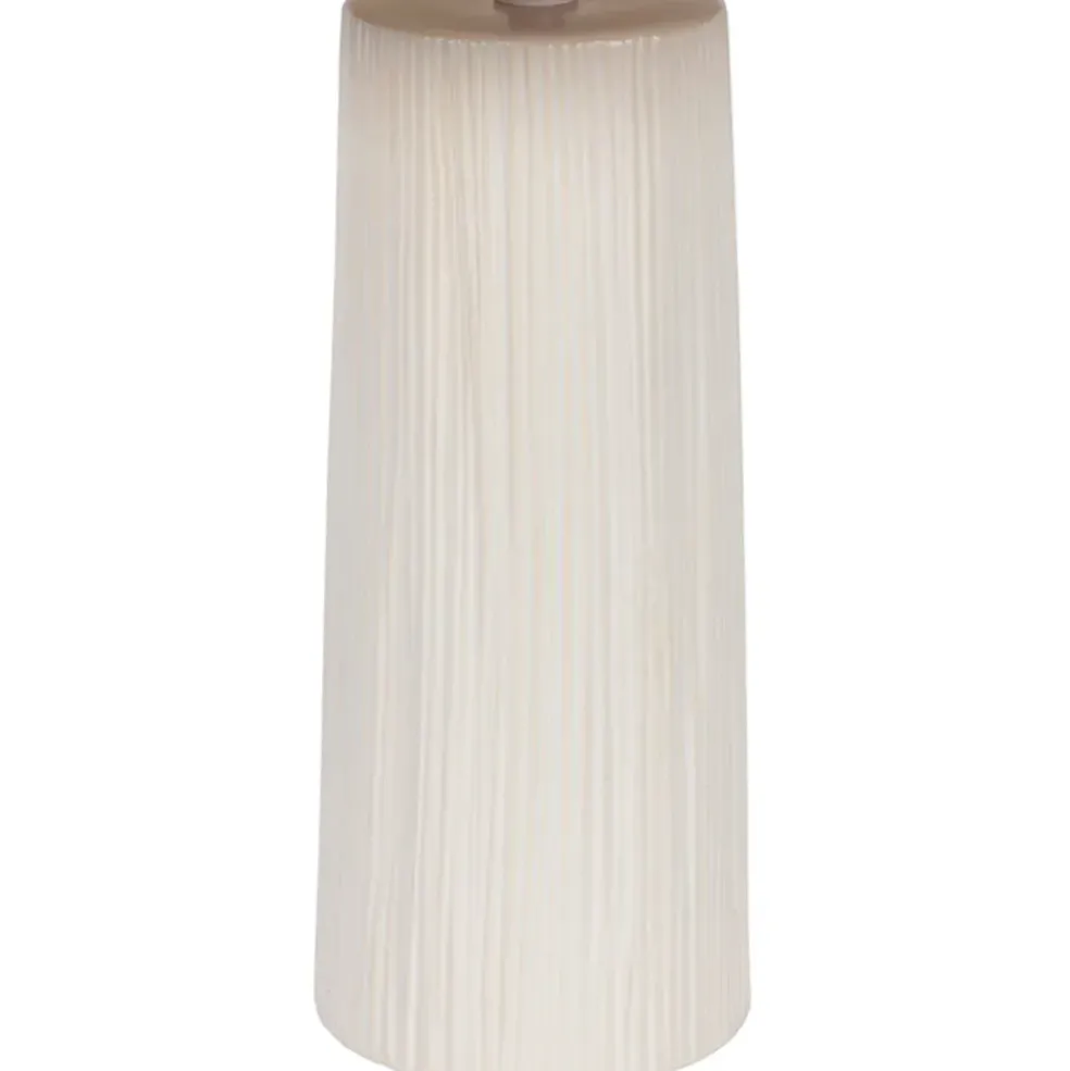 Lampe en céramique et raphia écru h48cm - Lignes