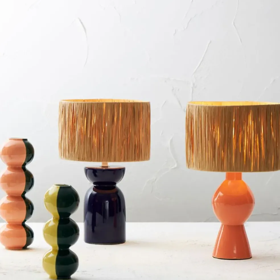 Lampe en céramique indigo h38cm - Palma