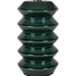 Lampe en céramique émeraude et lin h40cm - Verda