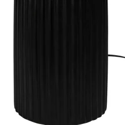 Lampe en céramique noir et coton ecru h41cm - Organic