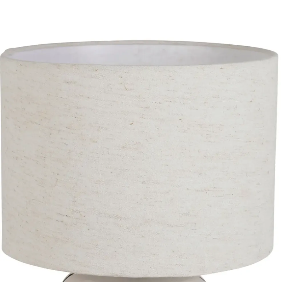Lampe en céramique rayée noir et écru h46cm - Paese