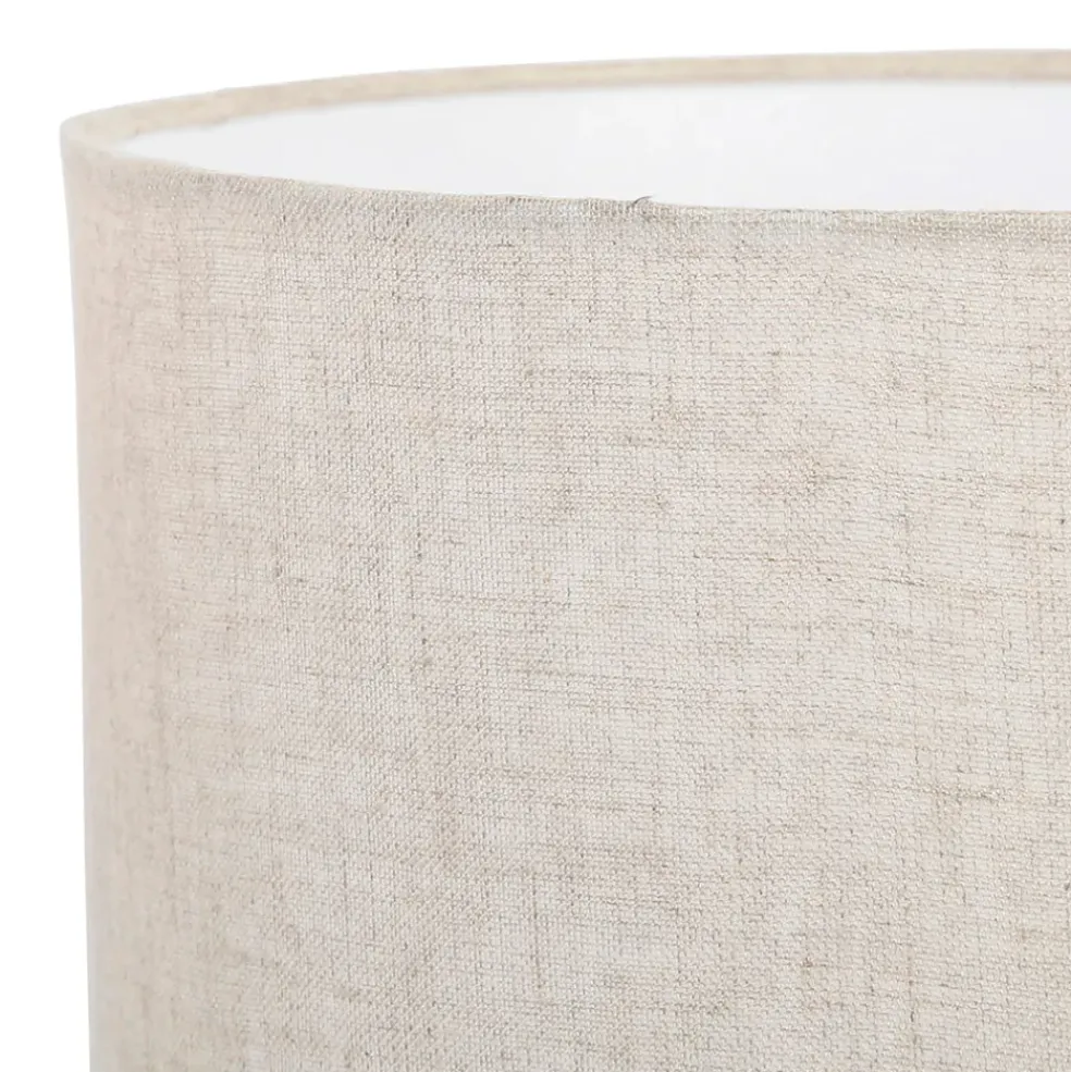 Lampe en fer et coton noir et beige d29xh60cm - Funky
