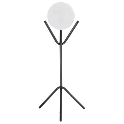 Lampe en fer et verre noir h61cm - Ardecor