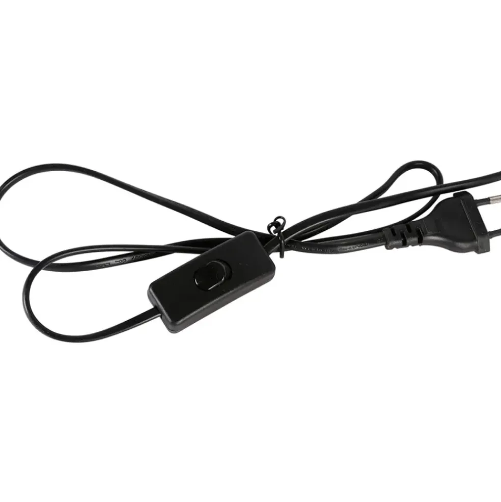 Lampe en fer et verre noir h61cm - Ardecor