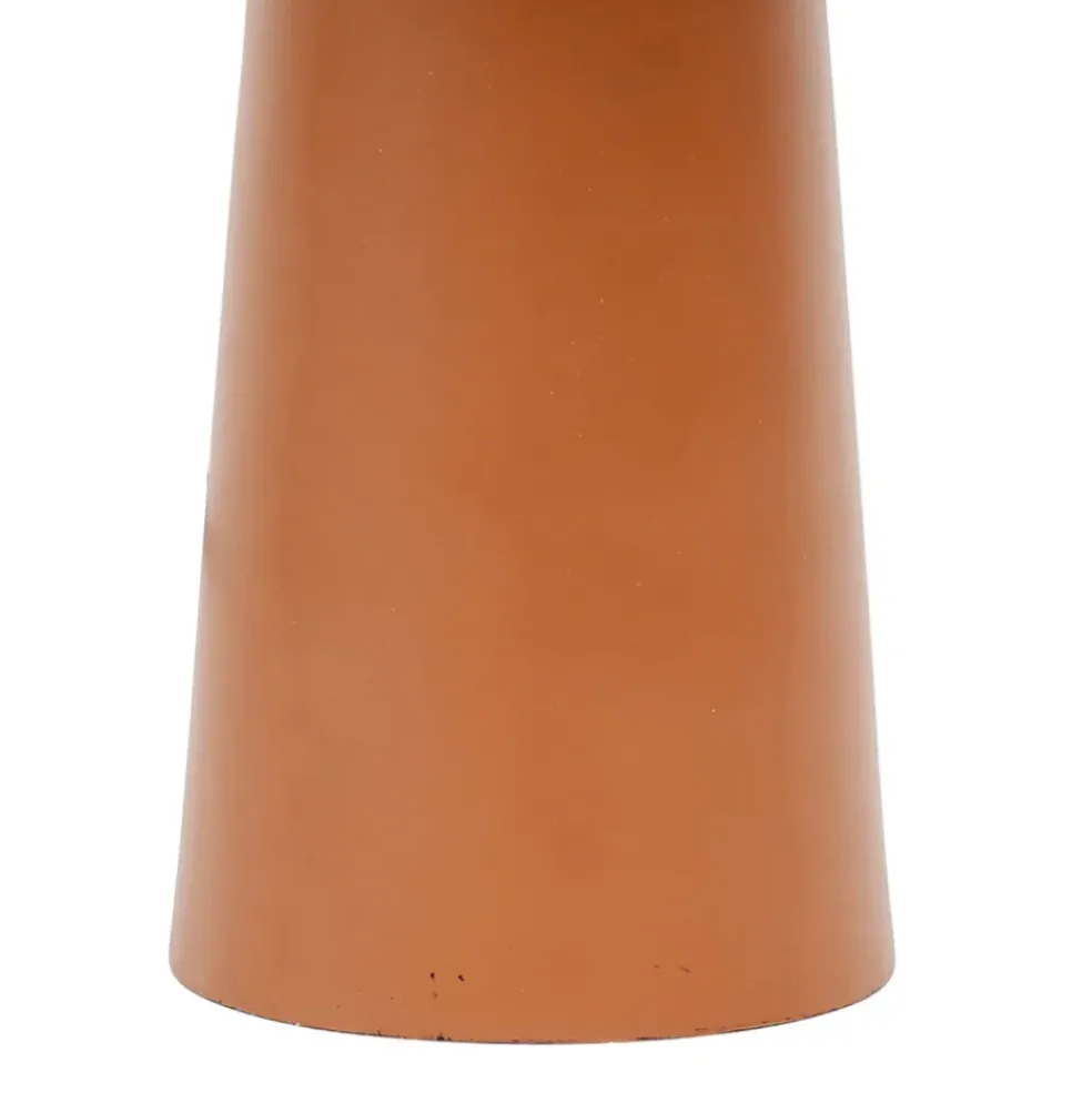 Lampe en fer h36cm terracotta et doré - champart