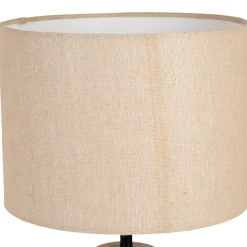 Lampe en manguier et coton naturel h47.5cm - Eterra