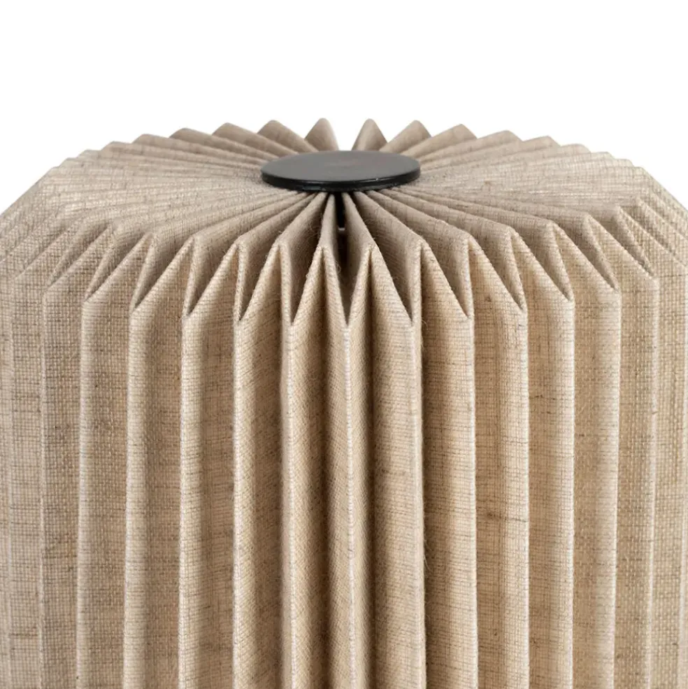 Lampe en manguier et lin naturel h41cm - Fontelo