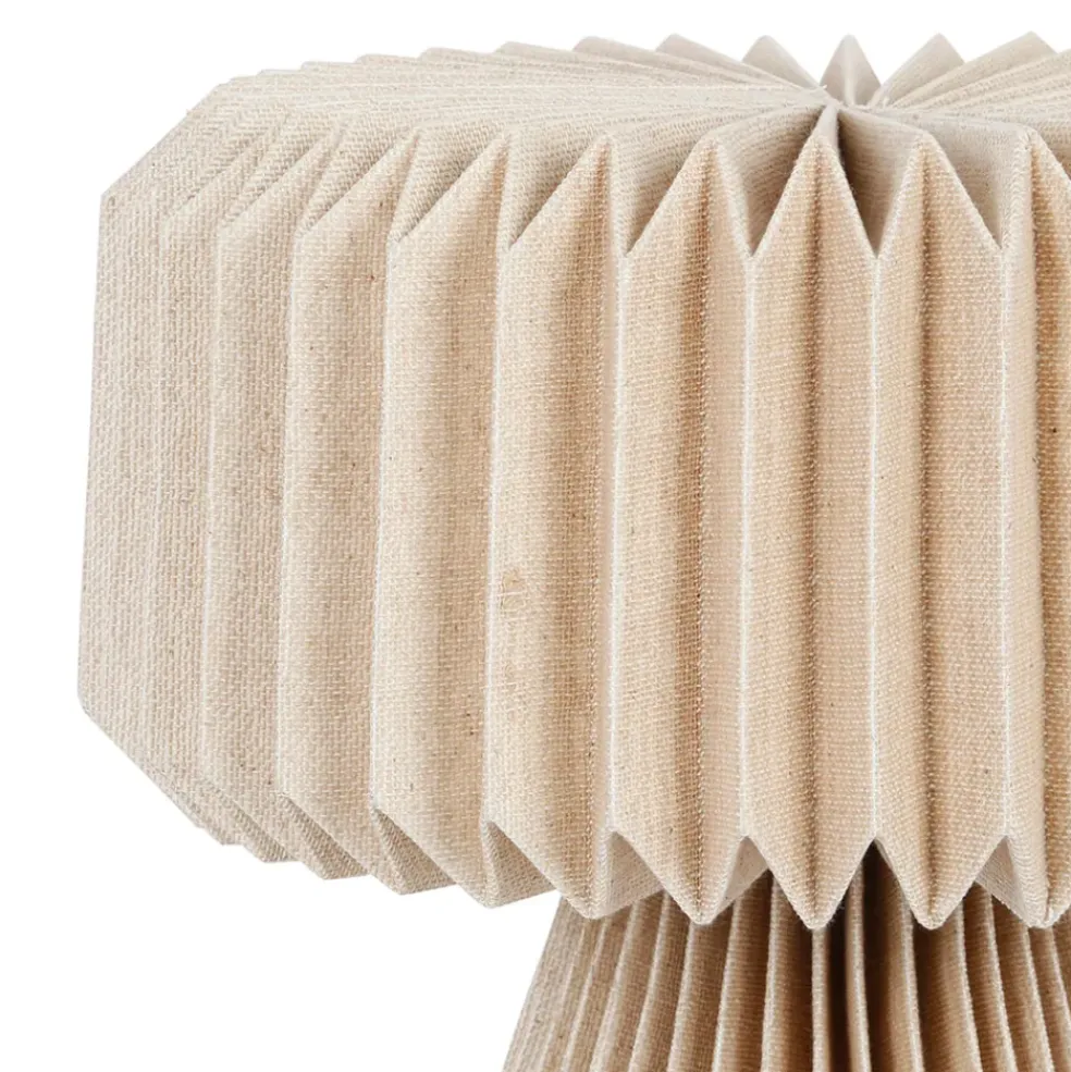 Lampe en papier et coton recyclé beige d33xh33cm - Fontelo