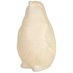 Lampe en porcelaine blanc h25.5cm - Pingouin