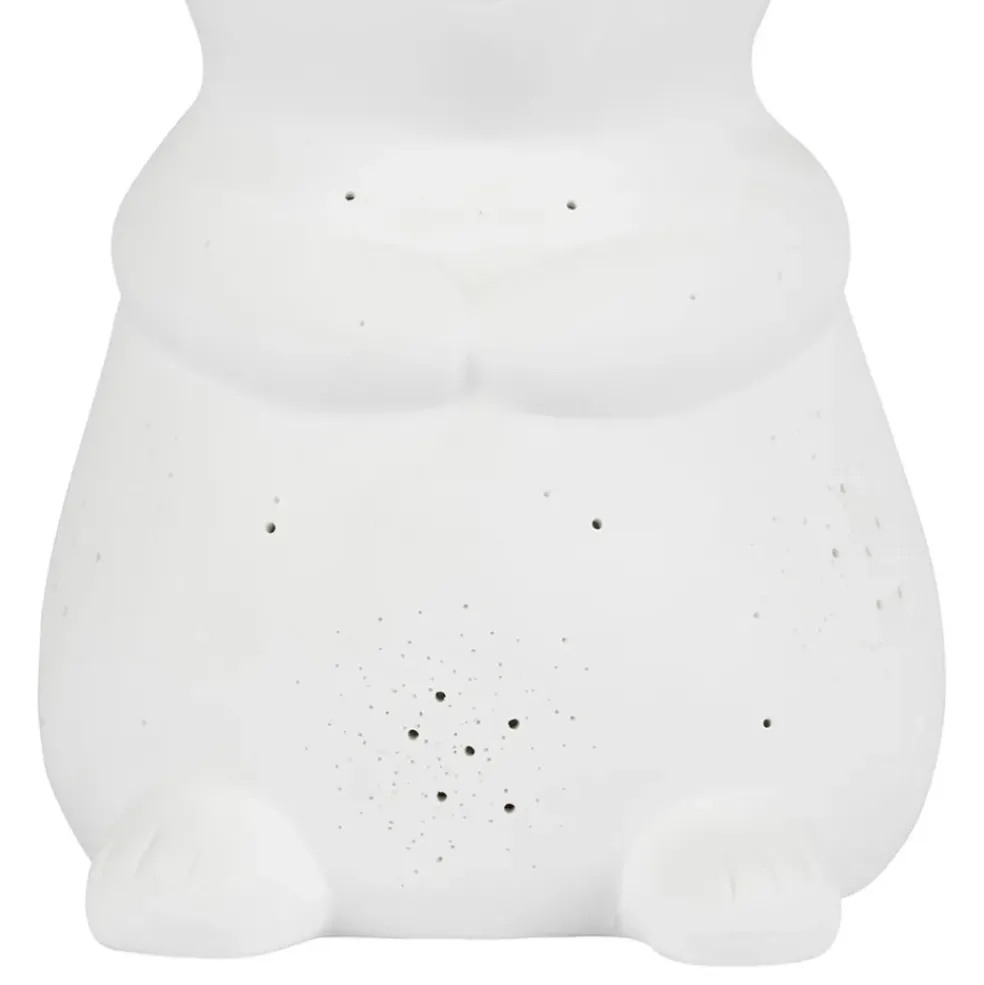 Lampe en porcelaine blanc h20.5cm - Ours