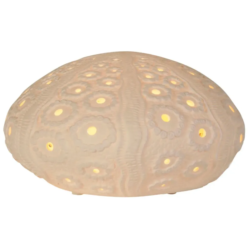 Lampe en porcelaine blanc h12cm - Galet