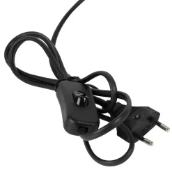 Lampe en raphia et fer naturel et noir h50cm - Tulum