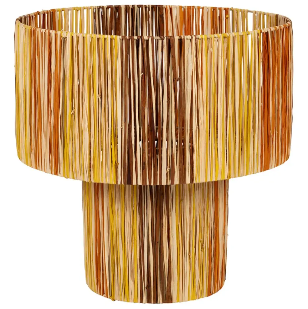 Lampe en raphia multicolore H40cm non électrifiée - Seguia