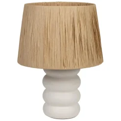 Lampe en terre cuite blanc h36cm - Nira