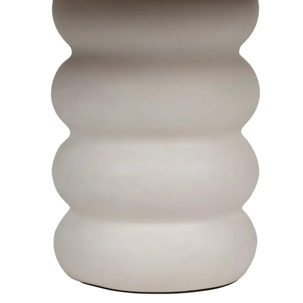 Lampe en terre cuite blanc h36cm - Nira