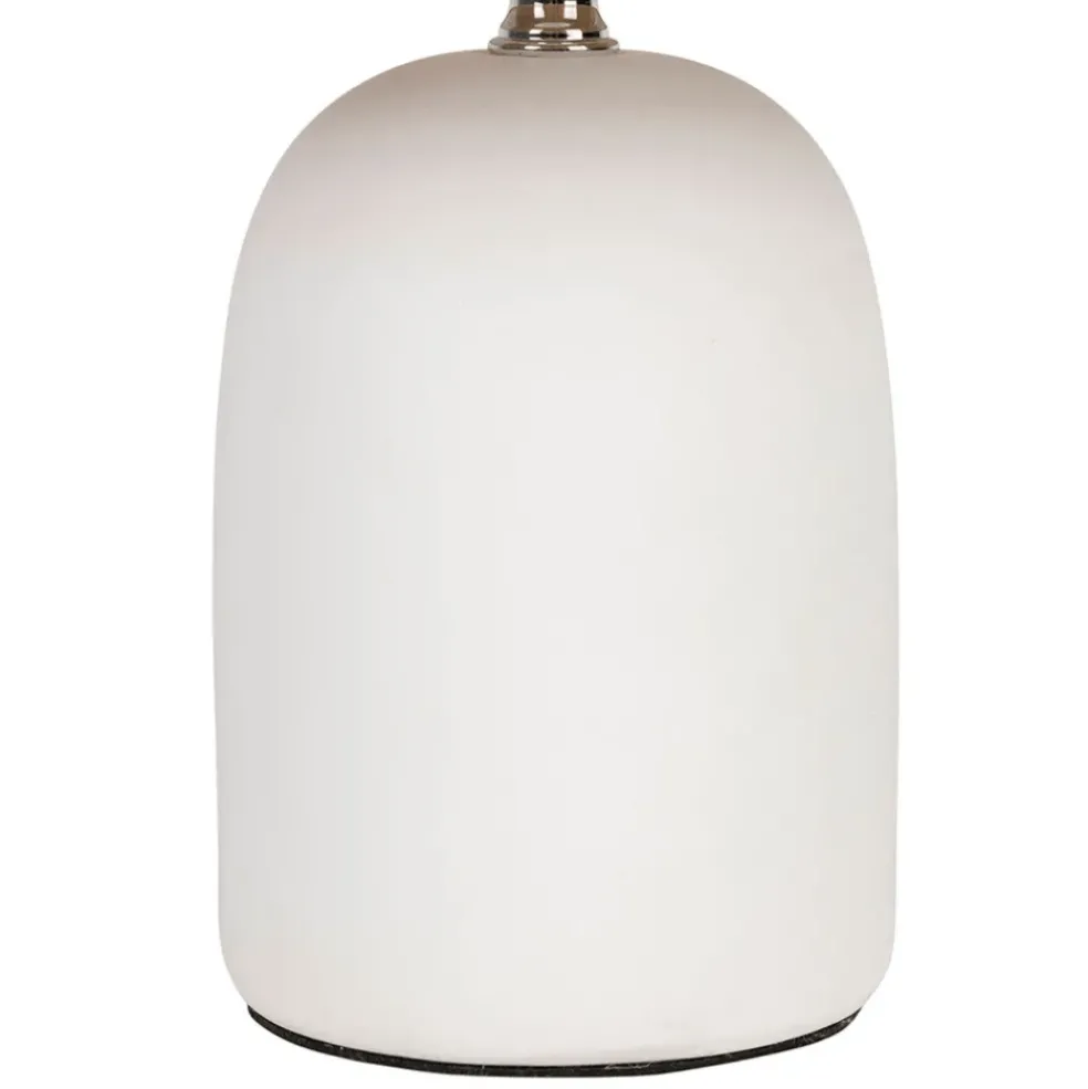 Lampe en terre cuite blanc mate et naturel h32cm - Nira