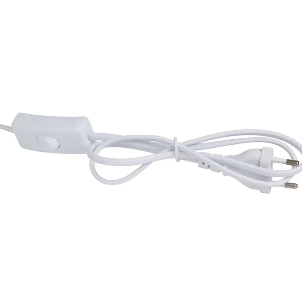 Lampe en terre cuite et lin blanc h59cm - Tahra