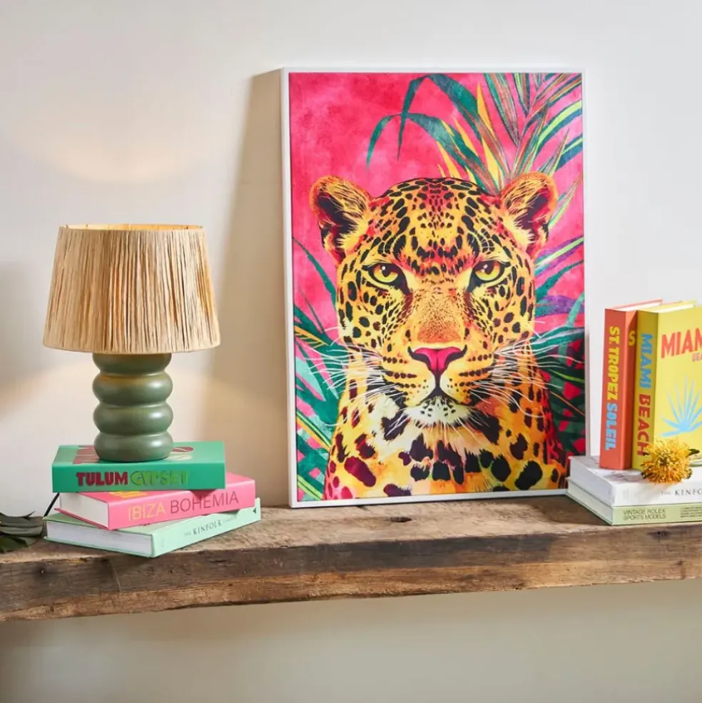 Lampe en terre cuite émeraude h36cm - Nira