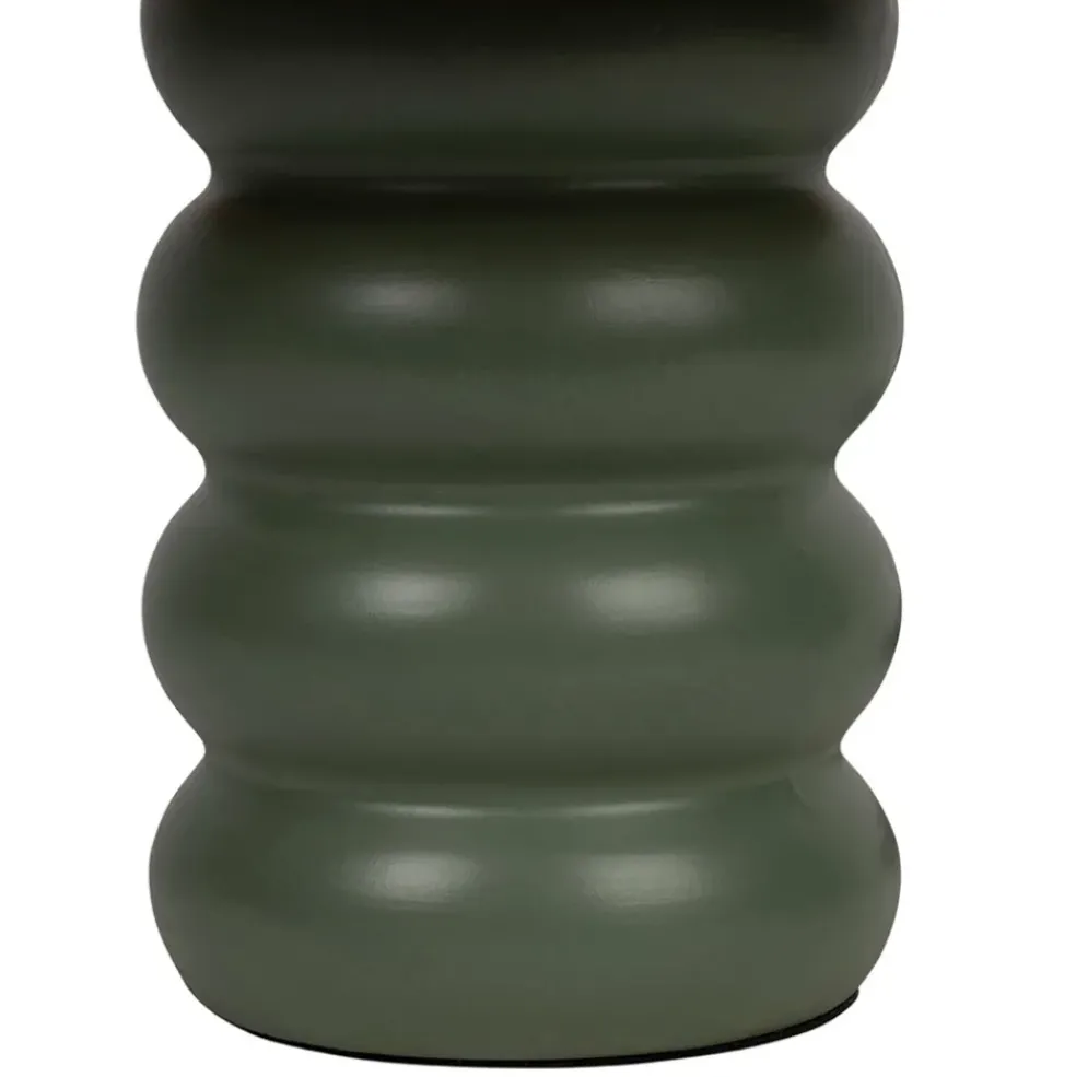 Lampe en terre cuite émeraude h36cm - Nira