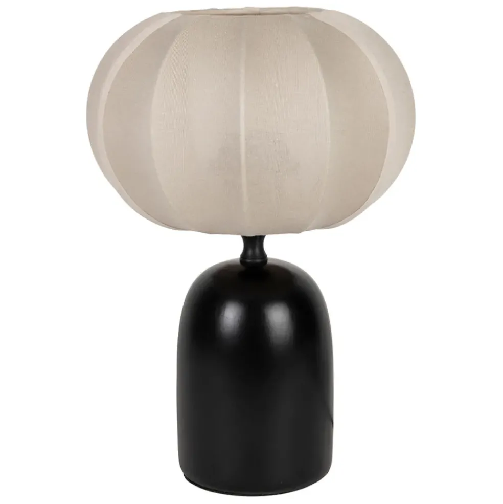 Lampe en terre cuite noir et beige h29cm - Klosen