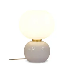 Lampe en verre blanc h28cm - Adonis