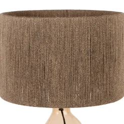 Lampe en verre et jute ambre h60cm - Heliac