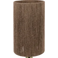 Lampe en verre et jute vert h46cm - Heliac