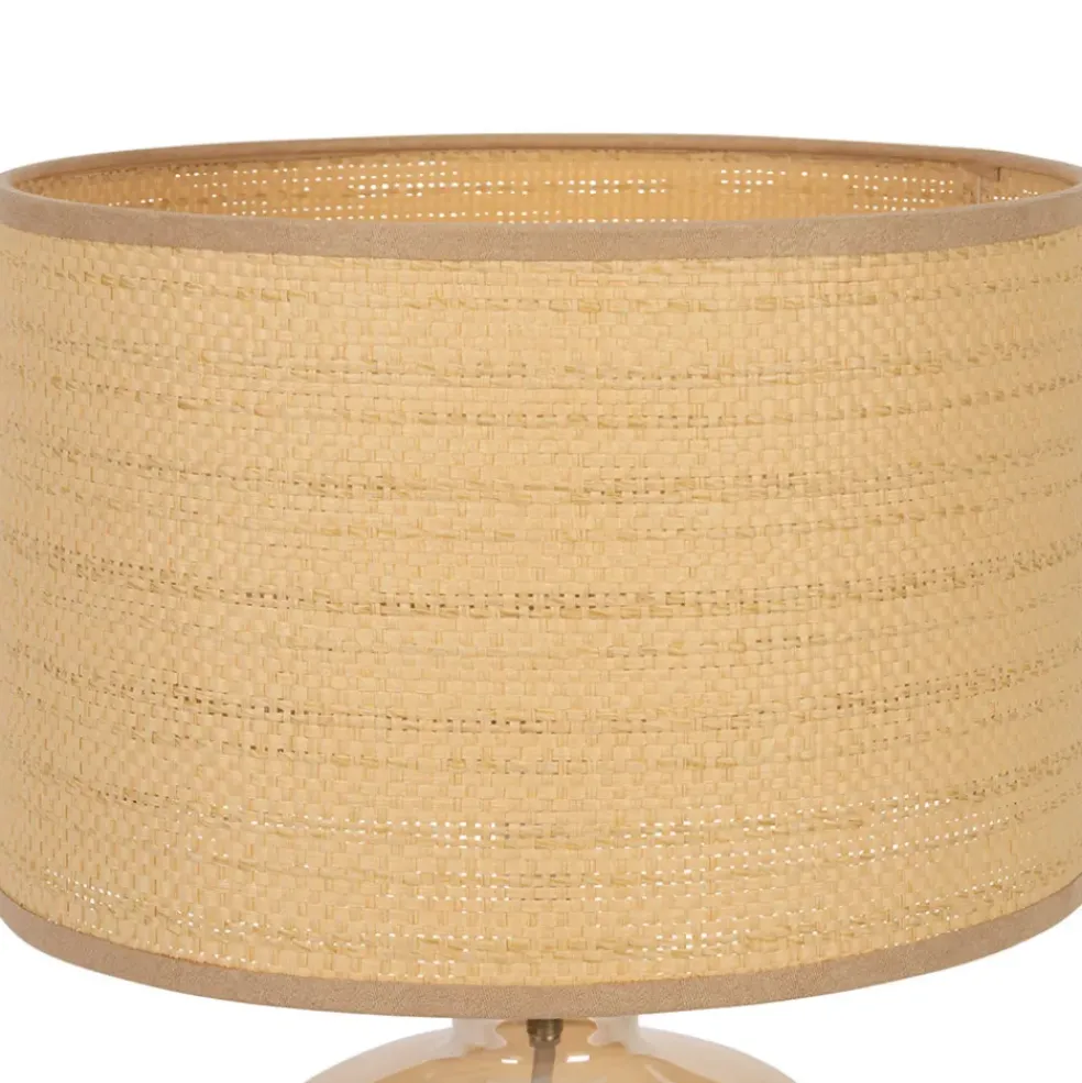 Lampe en verre et papier fumé h36cm - Celeste