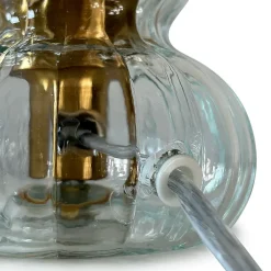 Lampe en verre fumé gris h12cm - Eli