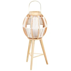 Lampe lanterne sur pied naturelle H82cm - Cordey