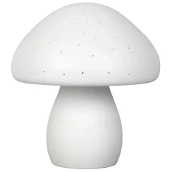 Lampe led champignon en porcelaine blanc h22cm - Champignon