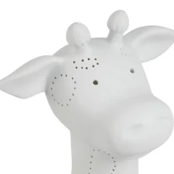 Lampe led girafe en procelaine blanc