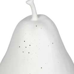 Lampe led poire en porcelaine blanc h24cm - Poire