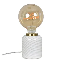 Lampe Love en verre blanc h12cm - Nessa