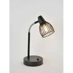 Lampe métal abat-jour filaire noir