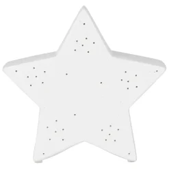 Lampe étoile en porcelaine blanc h15cm - Beezz