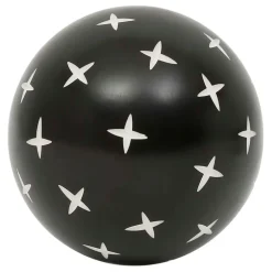 Lot de 6 boules décoratives en résine noir et blanc d10cm - Etnik